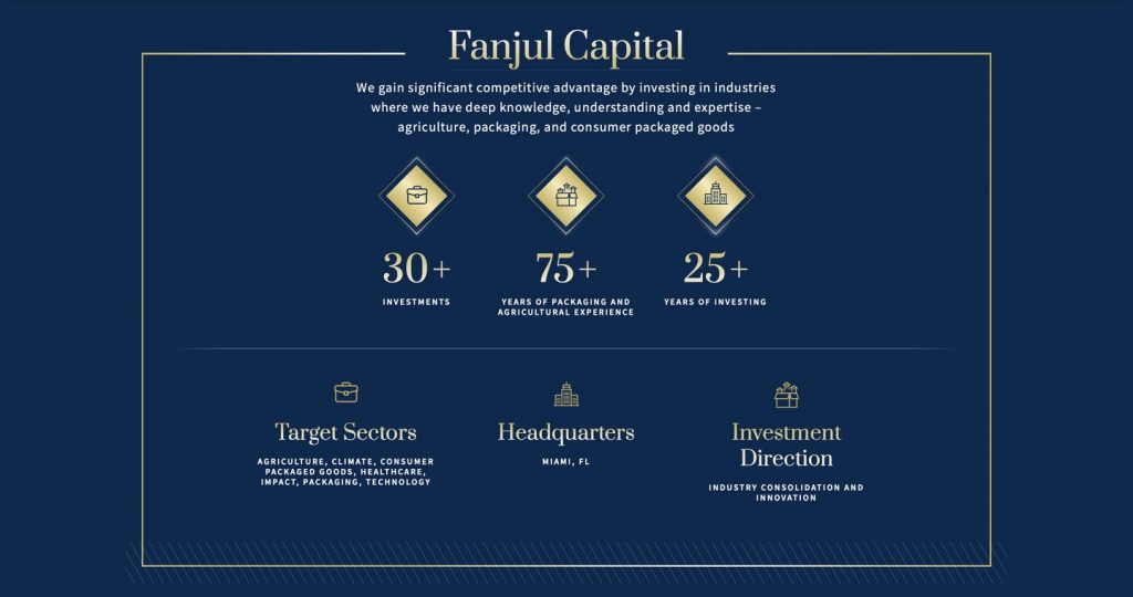 Venture capital website design example: Fanjul Capital numbers